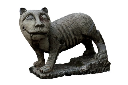 Animal guard statue in Wat Pho, Thailandの写真素材