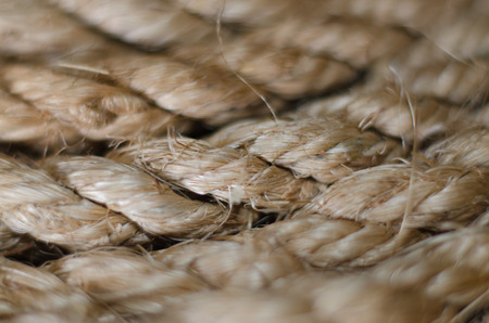 Brown jute rope clise up