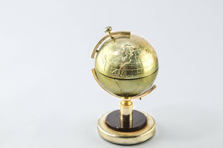 Golden Globe isolated on white background .の写真素材