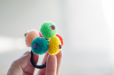 Ring crochet cotton closeupの写真素材