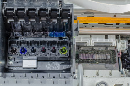 Printer cartridges  Error cogwheel machine  for repairのeditorial素材