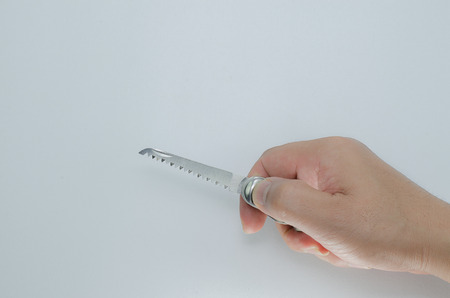Handle Pocket Knife isolated on white background
