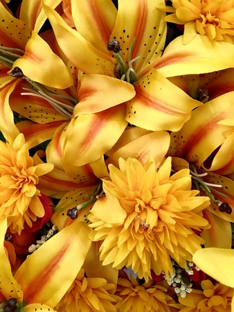 Many beautiful lilies are handmade to the festival lovers