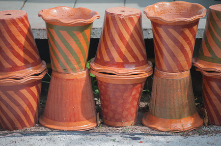 Flower pot beautiful colorの写真素材