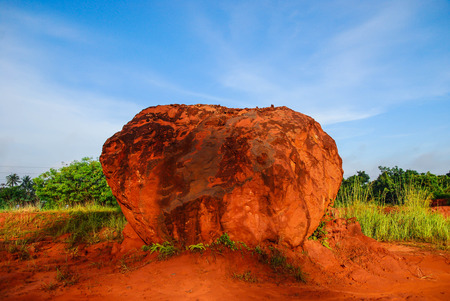 The radiation from the natural red clay soil.の写真素材