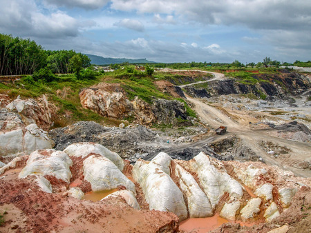 The gypsum mining industry.の写真素材
