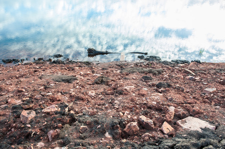 Clouds and sky, beautiful reflections in the water.の写真素材