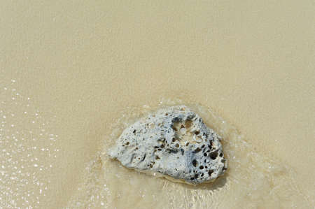 Beautiful white sand beaches, rocks and tablets.の写真素材
