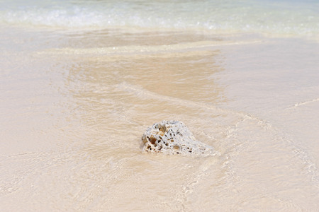 Beautiful white sand beaches, rocks and tablets.の写真素材