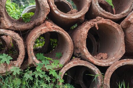 Precast reinforced concrete drainsge pipeの写真素材