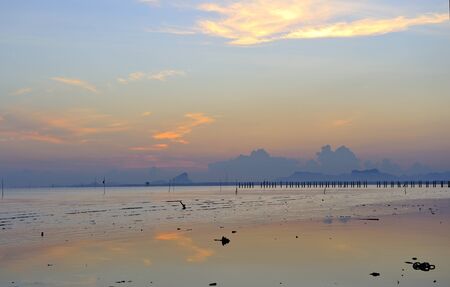 Beautiful morning sea sky and clouds.の写真素材