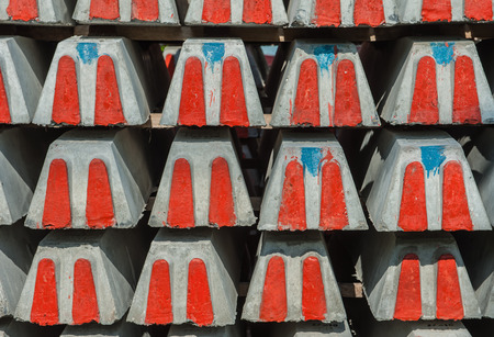 Railway sleepers made of cementの写真素材
