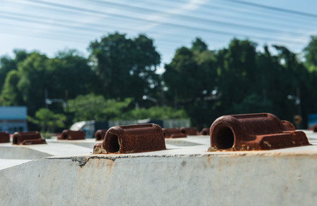 Railway sleepers made of cement