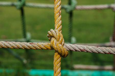 Rope climbing nets, children's play park.