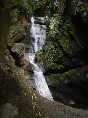 Waterfall in deep rain forest, Doi Inthanon National Park, Chiang Mai, Thailand
