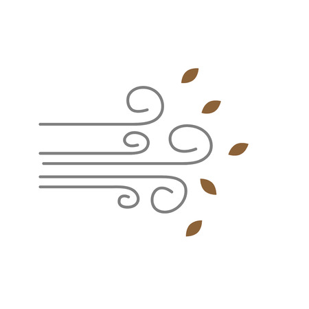 windy icon isolated on white background, illustration vector.のイラスト素材