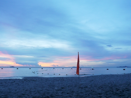 evening,sunset on the seaの写真素材