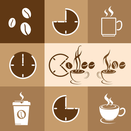 Coffee time design on brown background  vector illustrationのイラスト素材