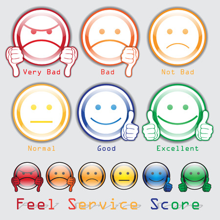 Feed Back Score  Feel Score Serviceのイラスト素材