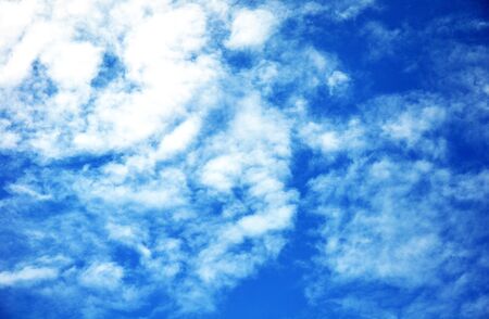 blue sky with clouds closeup