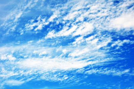 blue sky with clouds closeupの写真素材