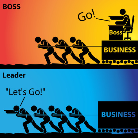 Go! or Let's Go!, Leader Business or Boss Businessのイラスト素材