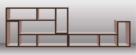 Empthy Brown Shelf furniture for living roomのイラスト素材