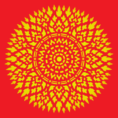 thai style background. illustrationのイラスト素材