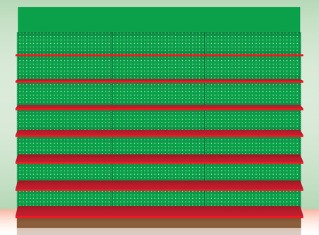 Supermarket Shelf for Christmas event. Vector. illustrationのイラスト素材