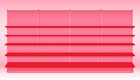 Supermarket Shelf for Valentine Day event. Vector. illustrationのイラスト素材