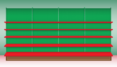 Supermarket Shelf for Christmas event. Vector. illustrationのイラスト素材