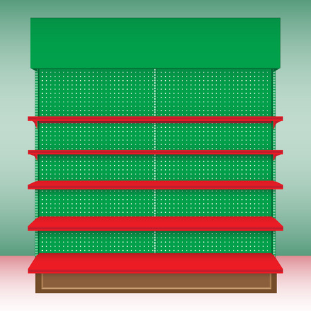 Supermarket Shelf for Christmas event. Vector. illustrationのイラスト素材