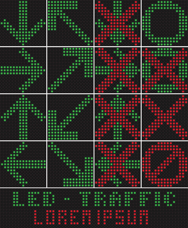 traffic light LED. Vector Illustrationのイラスト素材