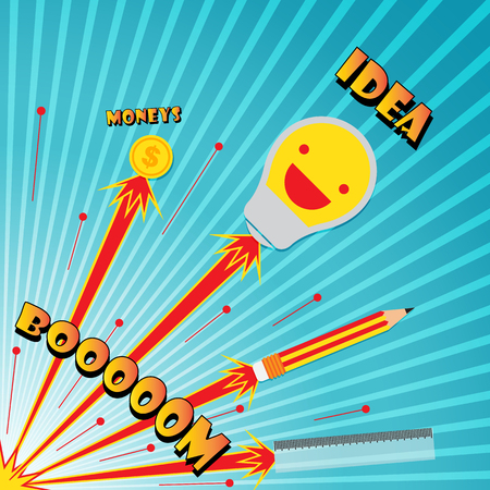 Boom Idea Concept.Vector Illustrationのイラスト素材