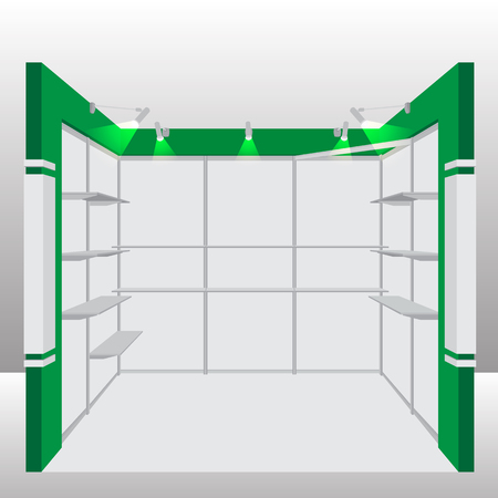 Empty Booth Exhibition. Vector Illustrationのイラスト素材