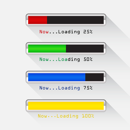Bar of Now Loading for Social & Multimedia. Vector illustrationのイラスト素材