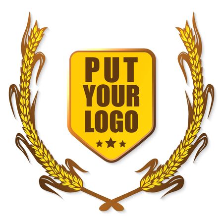 Rice logo, symbol, grain organic natural product, concept vector illustrationのイラスト素材