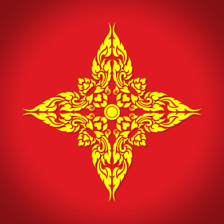 Thai style background. vector illustrationのイラスト素材