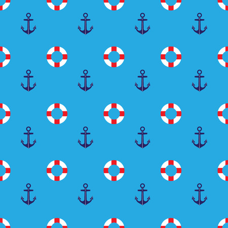 Pattern anchor and lifebouy for screen vector illustration.のイラスト素材