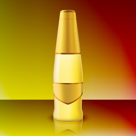 Glass of Bottle wine. Vector Illustrationのイラスト素材