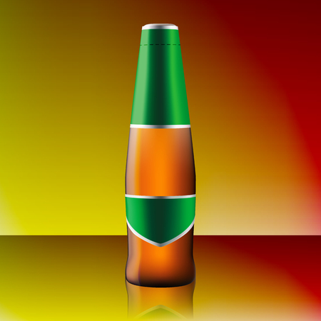 Glass of Bottle wine. Vector Illustrationのイラスト素材