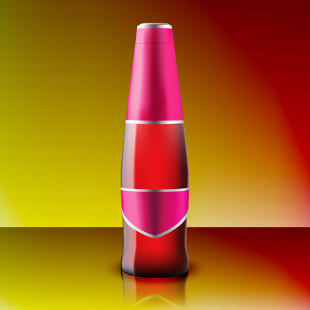 Glass of Bottle wine. Vector Illustrationのイラスト素材