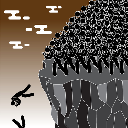 Trap social concept. vector illustrationのイラスト素材