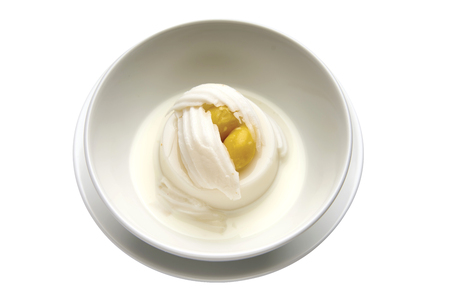 Thai Dessert Coconut Pudding With Coconut sliceの写真素材