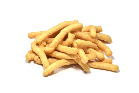 Roasted snack isolated on white background.の写真素材