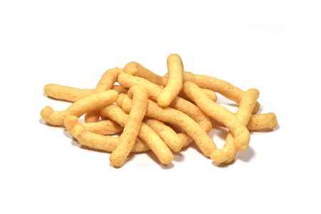 Roasted snack isolated on white background.の写真素材