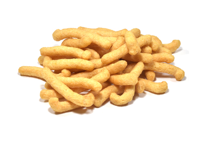 Roasted snack isolated on white background.の写真素材