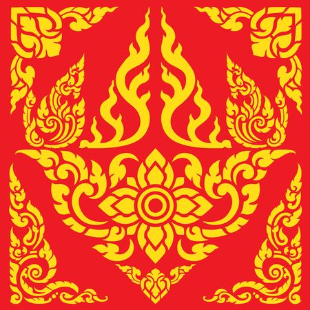 thai style background. vector illustrationのイラスト素材