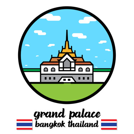 Circle icon Grand Palace. vector illustrationのイラスト素材