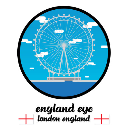 Circle Icon England Wheel Circle Icon, vector icon.のイラスト素材